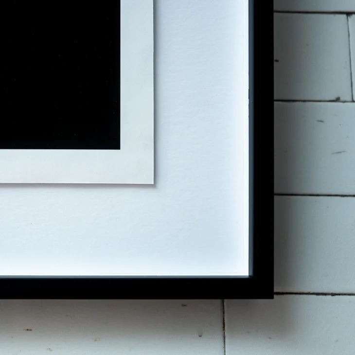 Framed archival print detail